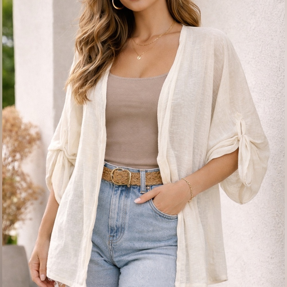 Boho Italian airy  artsy kimono S/M